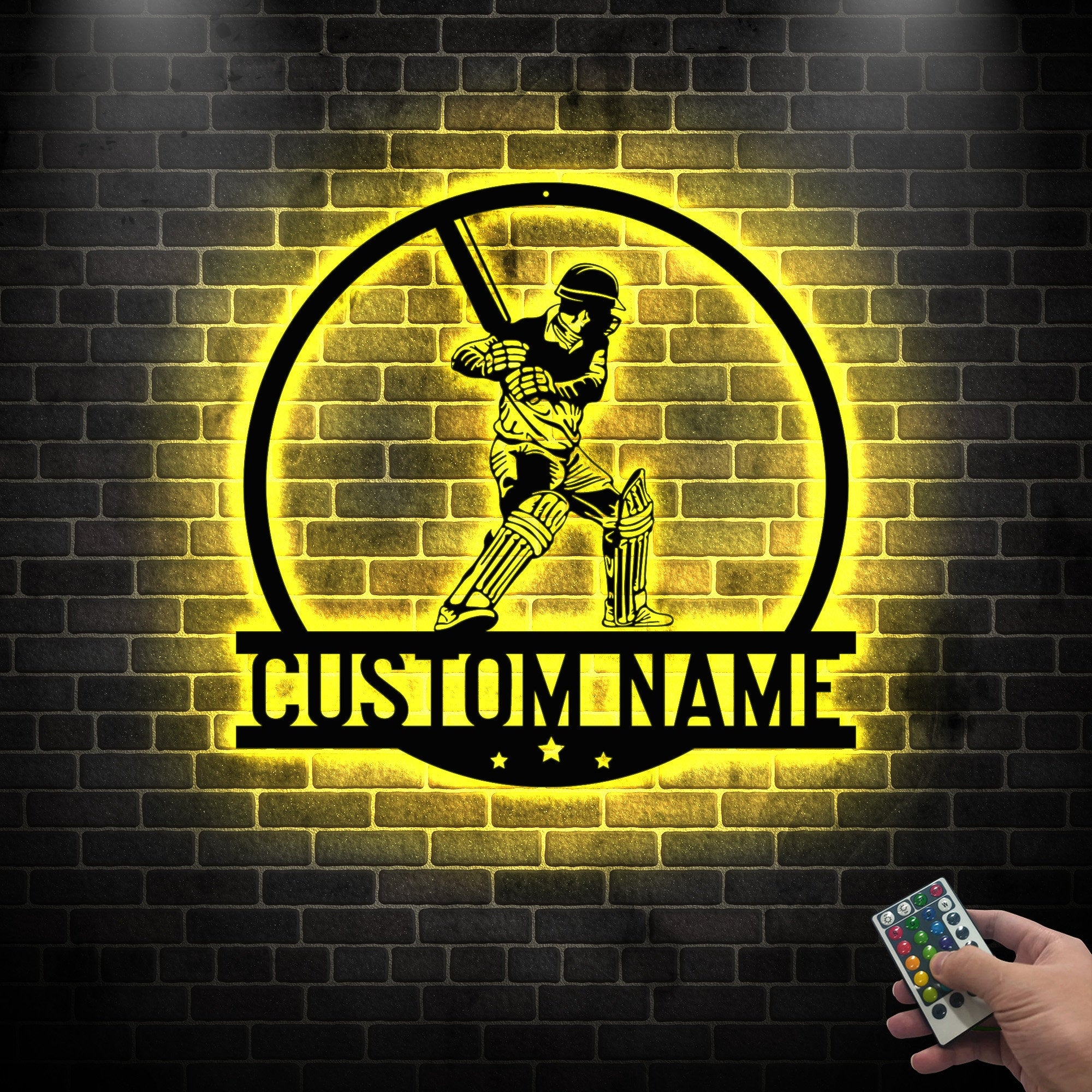 Cricket MetalSign with Led Light - Cricket Player Name Sign - Cricket Sport Wall Decor - Cricket Lover Gift Home | GearViral