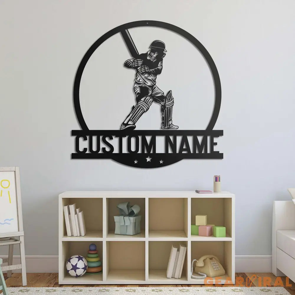 Cricket MetalSign with Led Light - Cricket Player Name Sign - Cricket Sport Wall Decor - Cricket Lover Gift Home