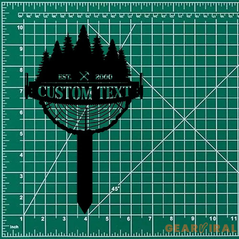 Crosscut Saw Monogram Garden Sign Garden Metal Stake Personalized Name Yard Sign Outdoor Door Garden Decor Metal Sign