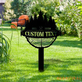 Crosscut Saw Monogram Garden Sign Garden Metal Stake Personalized Name Yard Sign Outdoor Door Garden Decor Metal Sign
