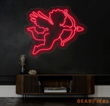 Cupid Neon Sign - LED Angel with Bow and Arrow Valentine’s Day Decor Cupid LED Light Personalized Gift for Romantic