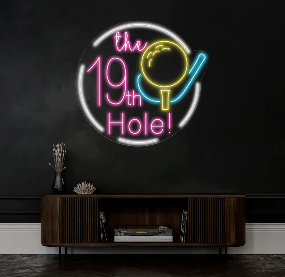 Custom 19th Hold Golf Neon Sign Personalized Golf Sign Golf Neon Sign Golf Neon Light Golf Decors Golf Lover Gifts Dad