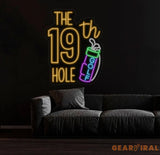 Custom 19th Hold Golf Neon Sign Personalized Golf Sign Golf Neon Sign Golf Neon Light Golf Decors Golf Lover Gifts Dad
