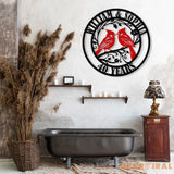Custom 40th Wedding Anniversary Cardinals Metal Sign Personalized Wedding Gifts Custom Wedding Signs Bird Wall Decor