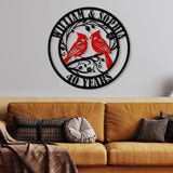 Custom 40th Wedding Anniversary Cardinals Metal Sign Personalized Wedding Gifts Custom Wedding Signs Bird Wall Decor