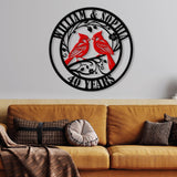 Custom 40th Wedding Anniversary Cardinals Metal Sign, Personalized Wedding Gifts, Custom Wedding Signs, Bird Wall Decor, Cardinal Signs