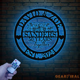 Custom 50th Anniversary Floral Metal Sign - Personalized Last Name LED Sign - Wedding or Housewarming Gift - Custom