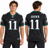 Custom A.J. Brown Philadelphia Eagles Fan Inspired Alternate Premium F.U.S.E. Premium Limited Jersey - Black