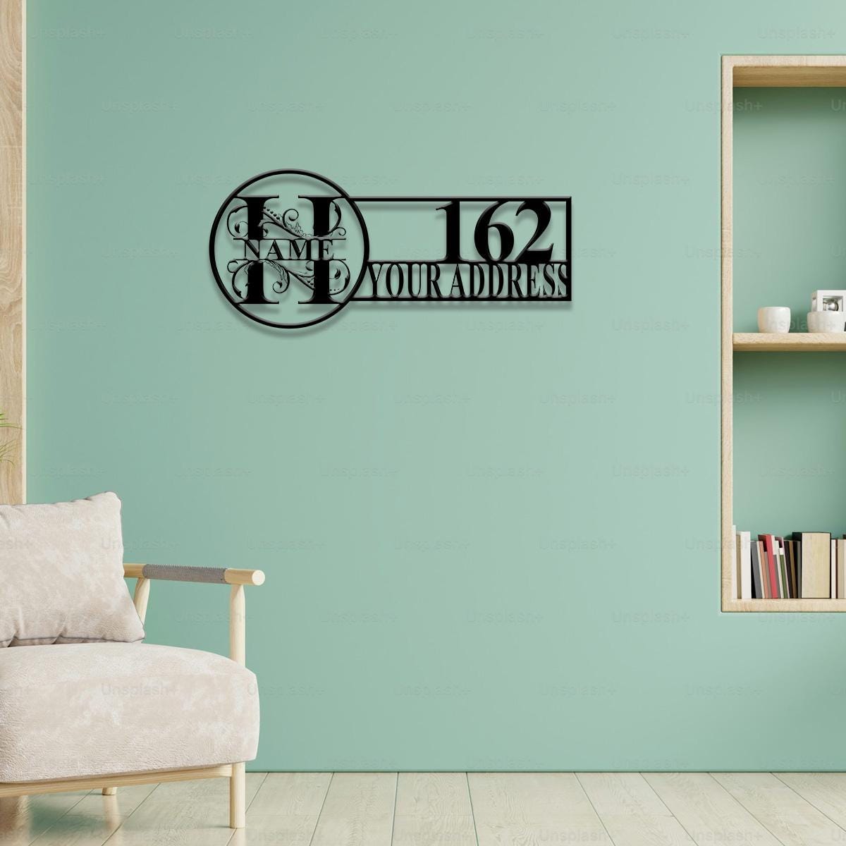 Custom Address Sign - Custom Sign - Outdoor Metal Sign - House Numbers, Modern Address Sign, Free shipping, Metal Decor, Metal Monogram