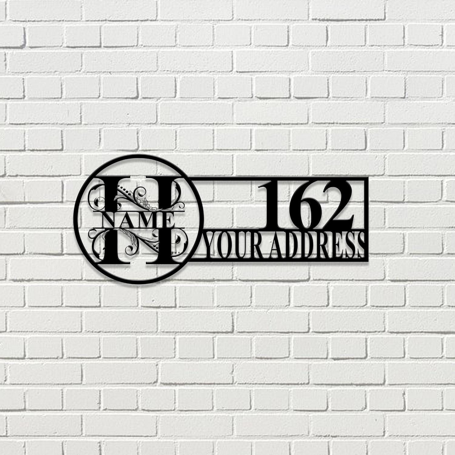Custom Address Sign - Custom Sign - Outdoor Metal Sign - House Numbers, Modern Address Sign, Free shipping, Metal Decor, Metal Monogram