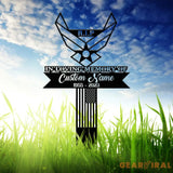 Custom Air Force Memorial Stake Garden Metal Stake In Loving Memorial Sympathy Gift Veteran Grave Marker Remembrance