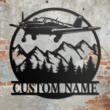Custom Airplane Metal Wall Art - Personalized Pilot Name Sign Home Decor - Airplane Home Decor & Gift - Pilot Gift | GearViral