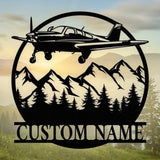 Custom Airplane Metal Wall Art - Personalized Pilot Name Sign Home Decor - Airplane Home Decor & Gift - Pilot Gift