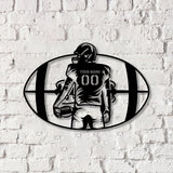 Custom American Football Metal Sign with LED Light, Football Player Name Sign, Boys Room Decor, Sport Room Wall Hanging Vs5 - Gearviral