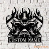 Custom American Football Metal Sign with LED Light Football Player Name Sign Boys Room Decor Sport Room Wall Hanging