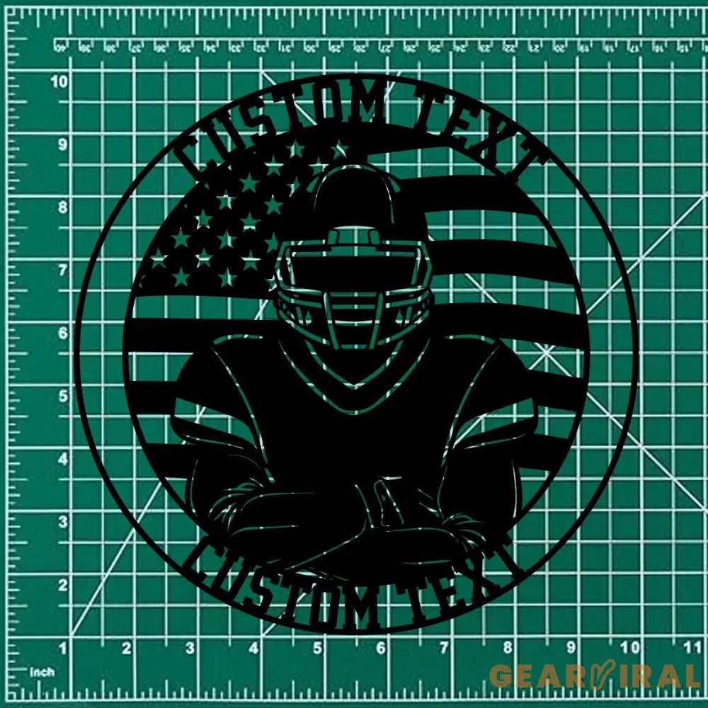 Custom American Football Name Metal Sign with LED Lights Personalized Family Name Metal Sign Personalized Wall Art