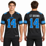 Custom Amon-Ra St. Brown Detroit Lions Fan Inspired Legend Player Performance Top - Blue