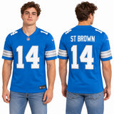 Custom Amon-Ra St. Brown Detroit Lions Fan Inspired Alternate Premium F.U.S.E. Stitched Premium Limited Jersey - Black