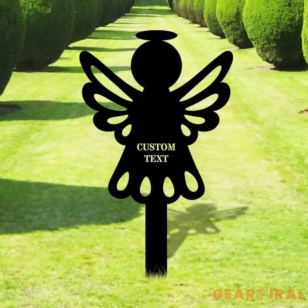 Custom Angel Metal Stake - Angel Grave Marker Personalized Angel Garden Sign Remembrance Stake,Sympathy