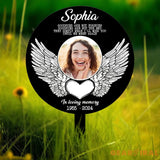 Custom Angel Wings Photo Grave Marker Temporary Grave Marker With Photo Outdoor Memorial Plaque Sympathy Plaque