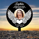 Custom Angel Wings Photo Grave Marker Temporary Grave Marker With Photo Outdoor Memorial Plaque Sympathy Plaque