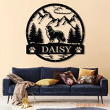 Custom Australian Shepherd Metal Sign Dog Name Sign Australian Shepherd Wall Decor Dog Lovers Wall Art Pet Lover Gift