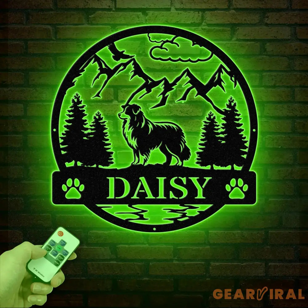 Custom Australian Shepherd Metal Sign Dog Name Sign Australian Shepherd Wall Decor Dog Lovers Wall Art Pet Lover Gift