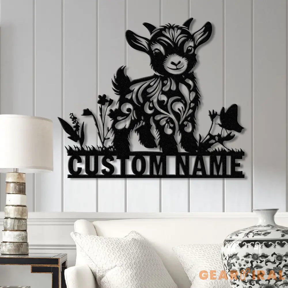 Custom Baby Highland Cow Metal Sign with Led Light Highland Cow Metal Wall Art Personalized Floral Highland Cow Farm