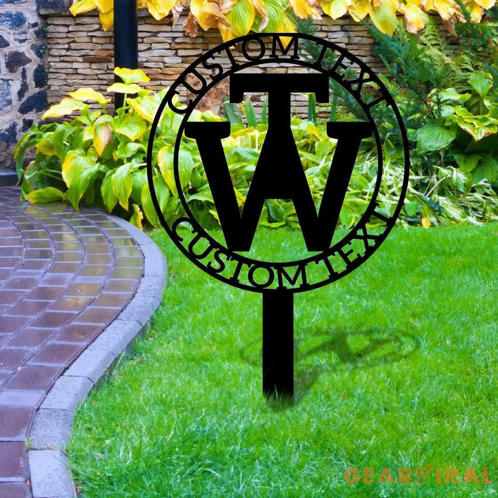 Custom Backlit Sign | Metal Sign | Outdoor Business Metal Stake Personalized Name Yard Sign Outdoor Door Garden Decor