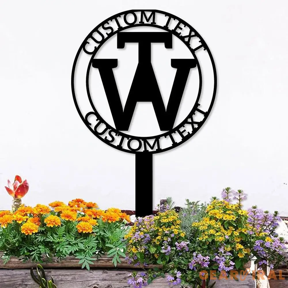 Custom Backlit Sign | Metal Sign | Outdoor Business Metal Stake Personalized Name Yard Sign Outdoor Door Garden Decor