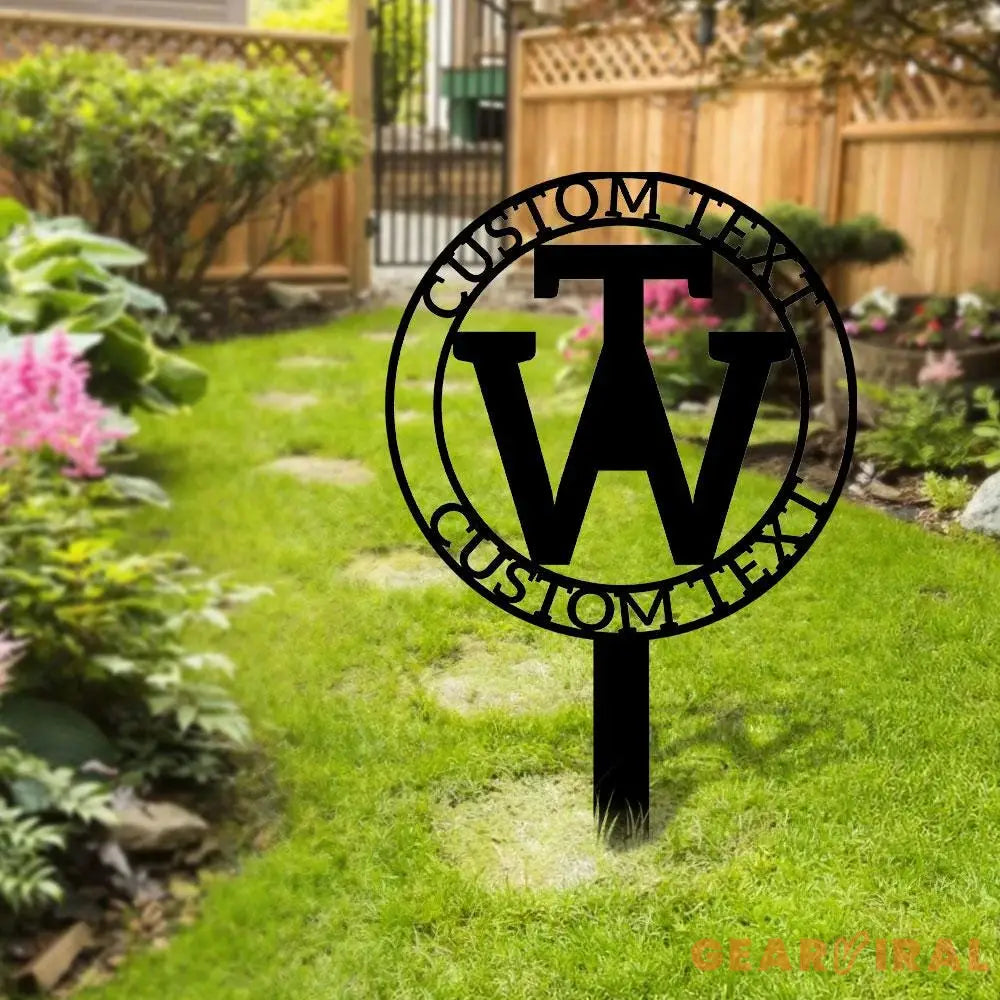 Custom Backlit Sign | Metal Sign | Outdoor Business Metal Stake Personalized Name Yard Sign Outdoor Door Garden Decor