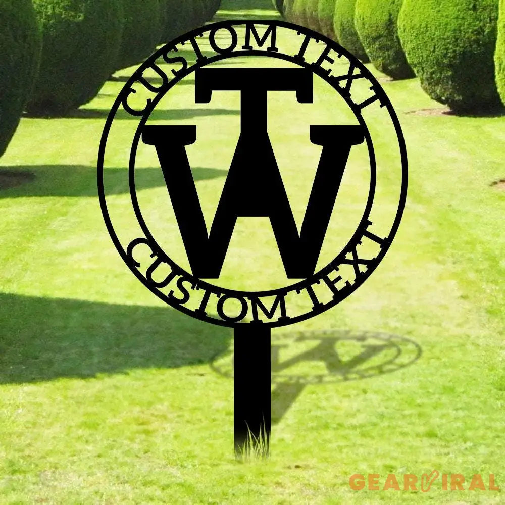 Custom Backlit Sign | Metal Sign | Outdoor Business Metal Stake Personalized Name Yard Sign Outdoor Door Garden Decor