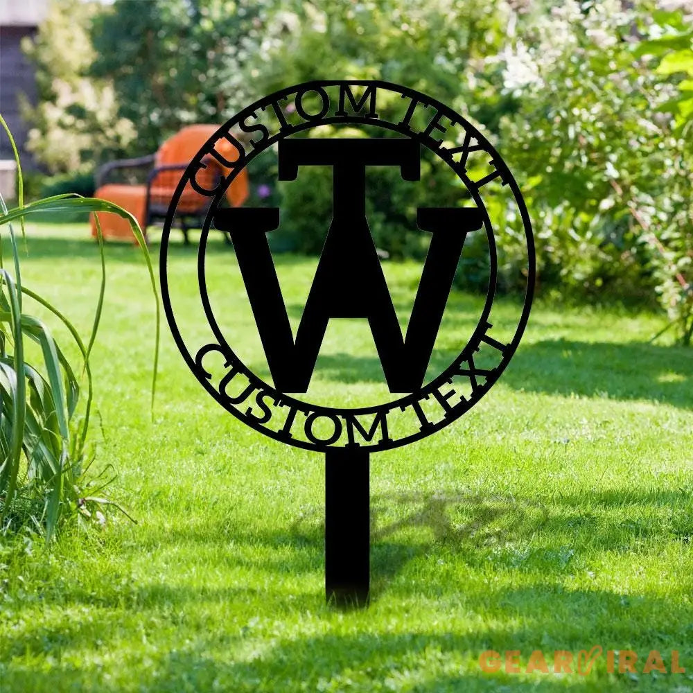 Custom Backlit Sign | Metal Sign | Outdoor Business Metal Stake Personalized Name Yard Sign Outdoor Door Garden Decor