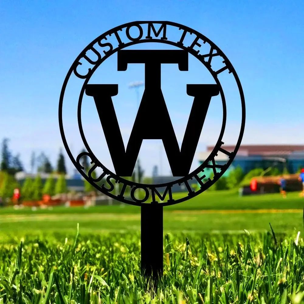 Custom Backlit Sign | Metal Sign | Outdoor Business Metal Stake Personalized Name Yard Sign Outdoor Door Garden Decor