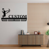 Custom Badminton Medal Hanger, Metal Wall With LED Light, Badminton, House Decor, Housewarming Gift, Wall Hanger, Gift For Badminton Player