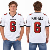 Custom Baker Mayfield Tampa Bay Buccaneers Fan Inspired Throwback Game Jersey - Orange