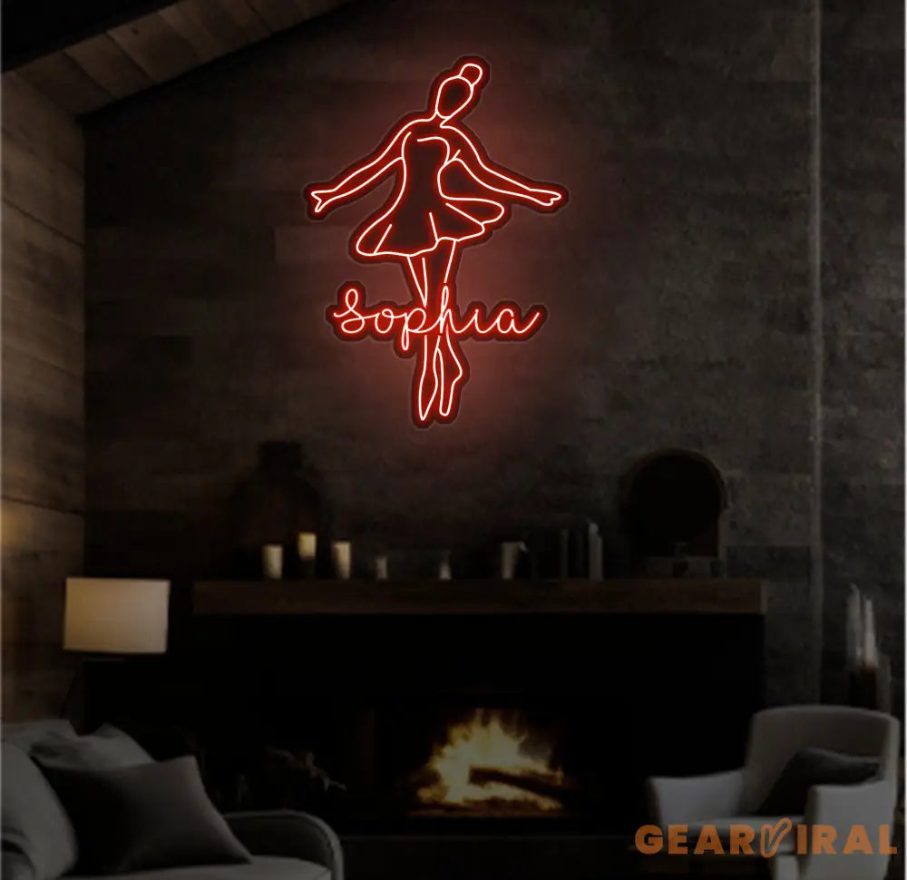 Custom Ballet Name LED Neon Sign - Handmade Wall Light Decor Personalized Ballet Dancer Gifts Custom Neon Sign for