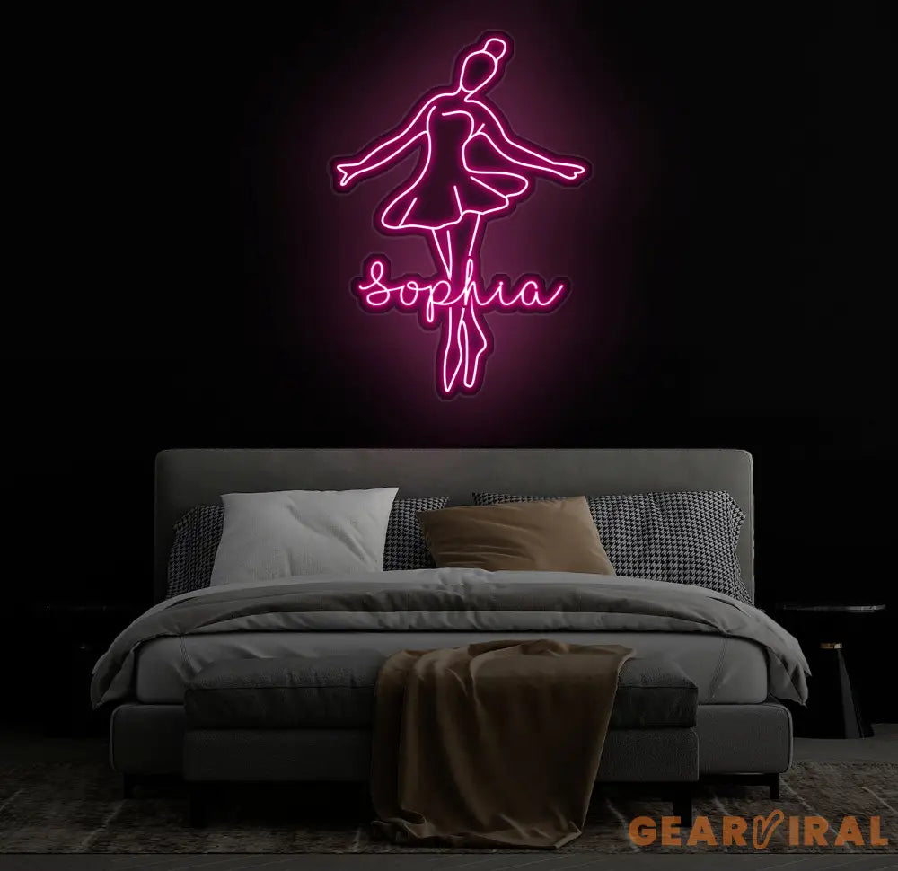Custom Ballet Name LED Neon Sign - Handmade Wall Light Decor Personalized Ballet Dancer Gifts Custom Neon Sign for
