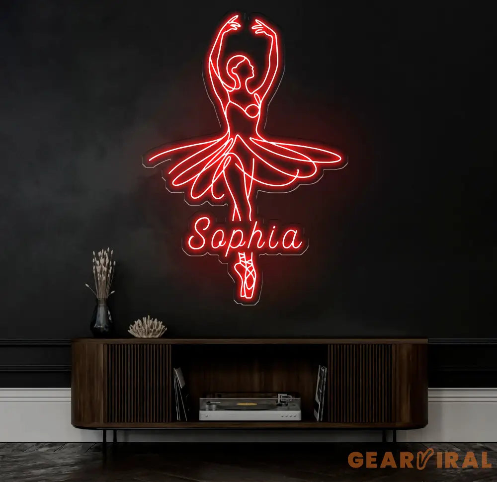Custom Ballet Name LED Neon Sign - Handmade Wall Light Decor Personalized Ballet Dancer Gifts Custom Neon Sign for