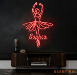 Custom Ballet Name LED Neon Sign - Handmade Wall Light Decor Personalized Ballet Dancer Gifts Custom Neon Sign for