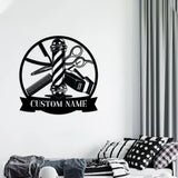 Custom Barber Metal Sign with LED Lights - Barber Shop Art - Barber Birthday Gift - Barber Wall Decor | GearViral