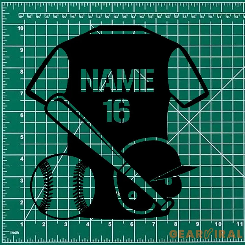 Custom Base Ball Number Metal Sign with LED Lights Personalized Family Name Metal Sign Wall Decor Personalized Wall
