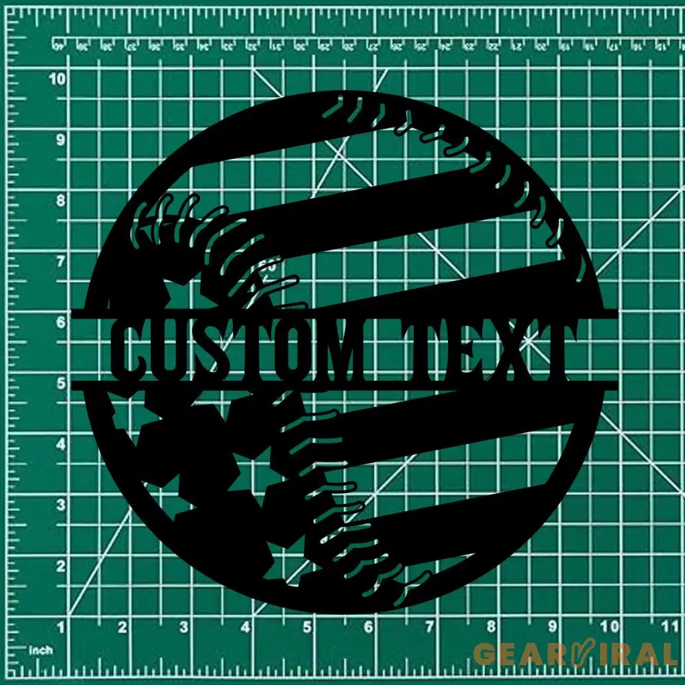 Custom Baseball American Metal Sign with LED Lights Personalized Family Name Metal Sign Personalized Wall Art