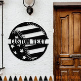 Custom Baseball American Metal Sign with LED Lights Personalized Family Name Metal Sign Personalized Wall Art
