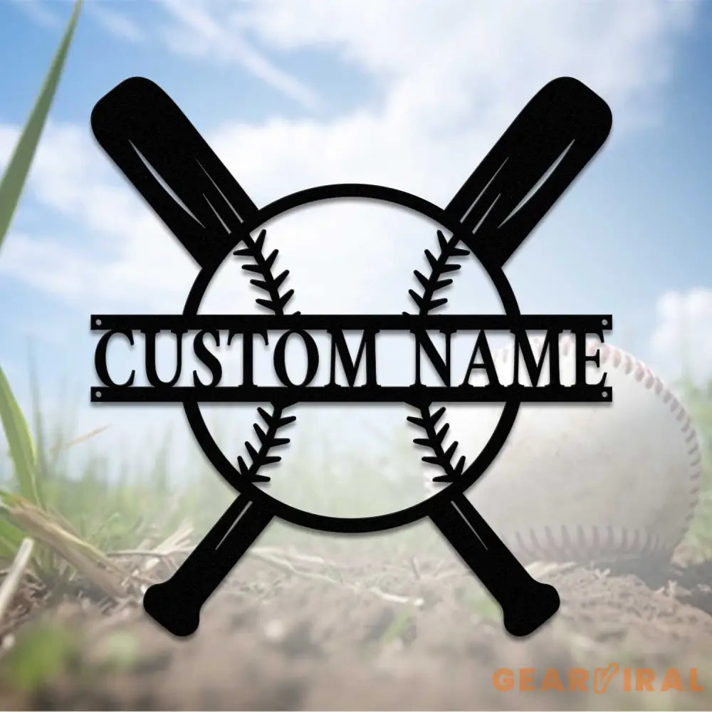 Custom Baseball Bat Metal Sign with LED Lights - Baseball Name Sign - Baseball Lover - Sport Room Decor | GearViral