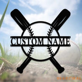 Custom Baseball Bat Metal Sign with LED Lights - Baseball Name Sign - Baseball Lover - Sport Room Decor | GearViral