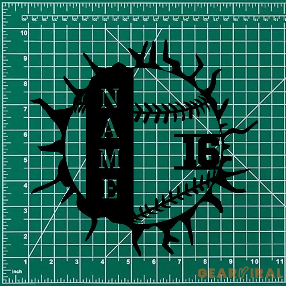 Custom Baseball Breakthrough Metal Sign with LED Lights Personalized Family Name Metal Sign Personalized Wall Art