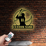 Custom Baseball Metal Sign Custom Baseball Sign Personalized Baseball Wall Decor Baseball Jersey Baseball Decor