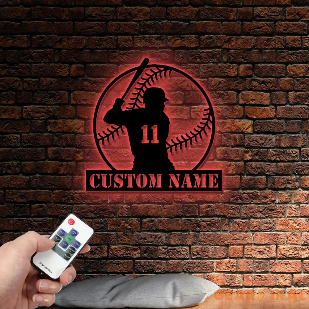 Custom Baseball Metal Sign Custom Baseball Sign Personalized Baseball Wall Decor Baseball Jersey Baseball Decor