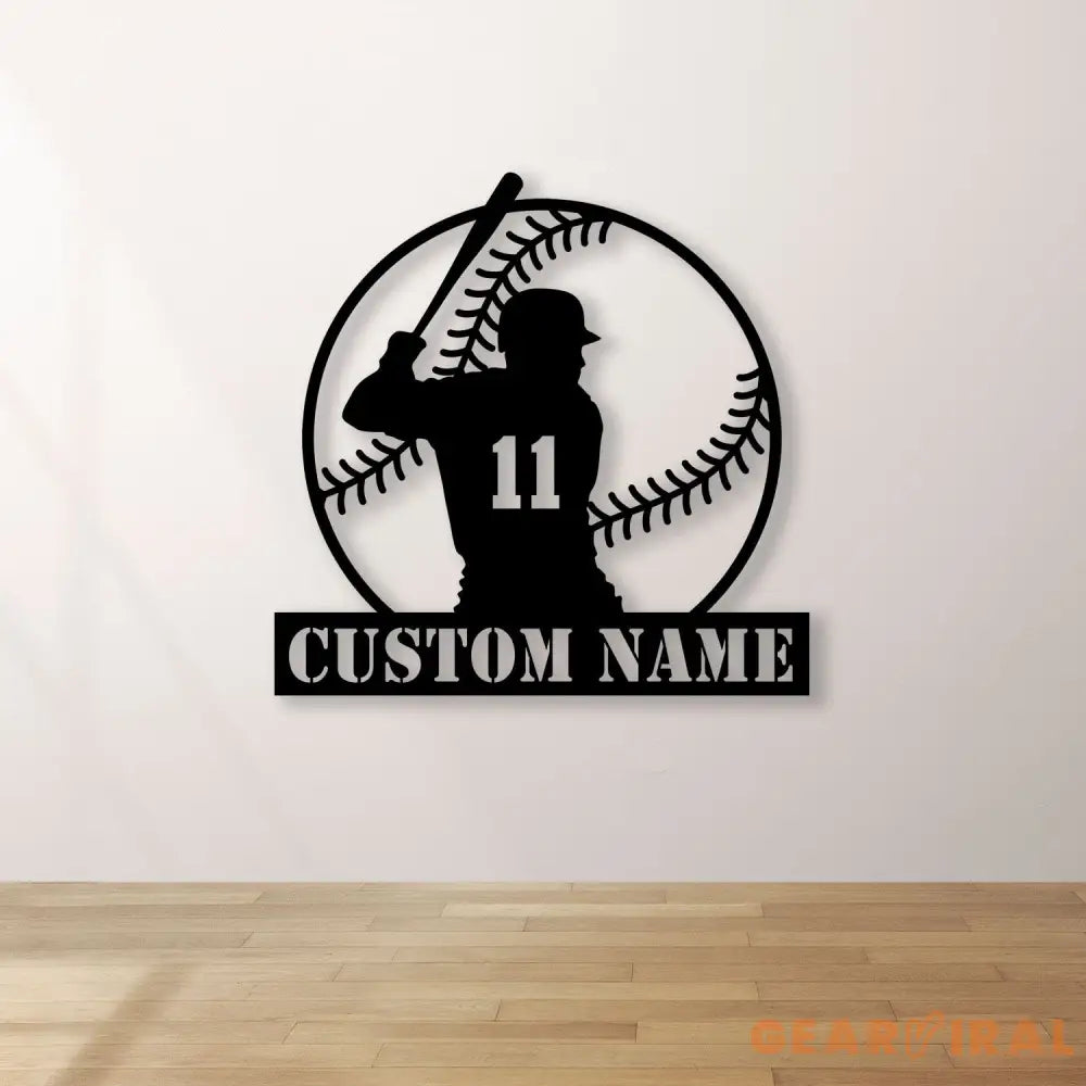 Custom Baseball Metal Sign Custom Baseball Sign Personalized Baseball Wall Decor Baseball Jersey Baseball Decor